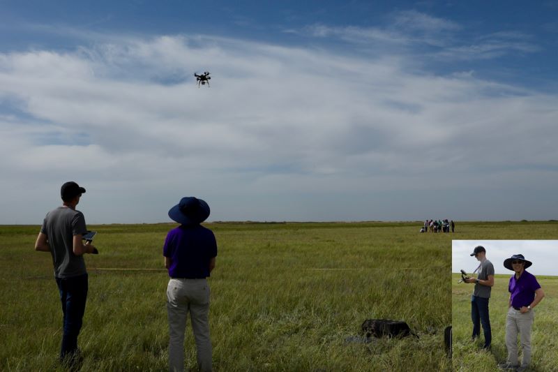 Dr. Qi and colleagues utilizing drone technology in Kazakhstan