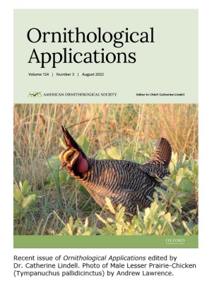 Recent issue of Ornithological Applications edited by Dr. Catherine Lindell. 