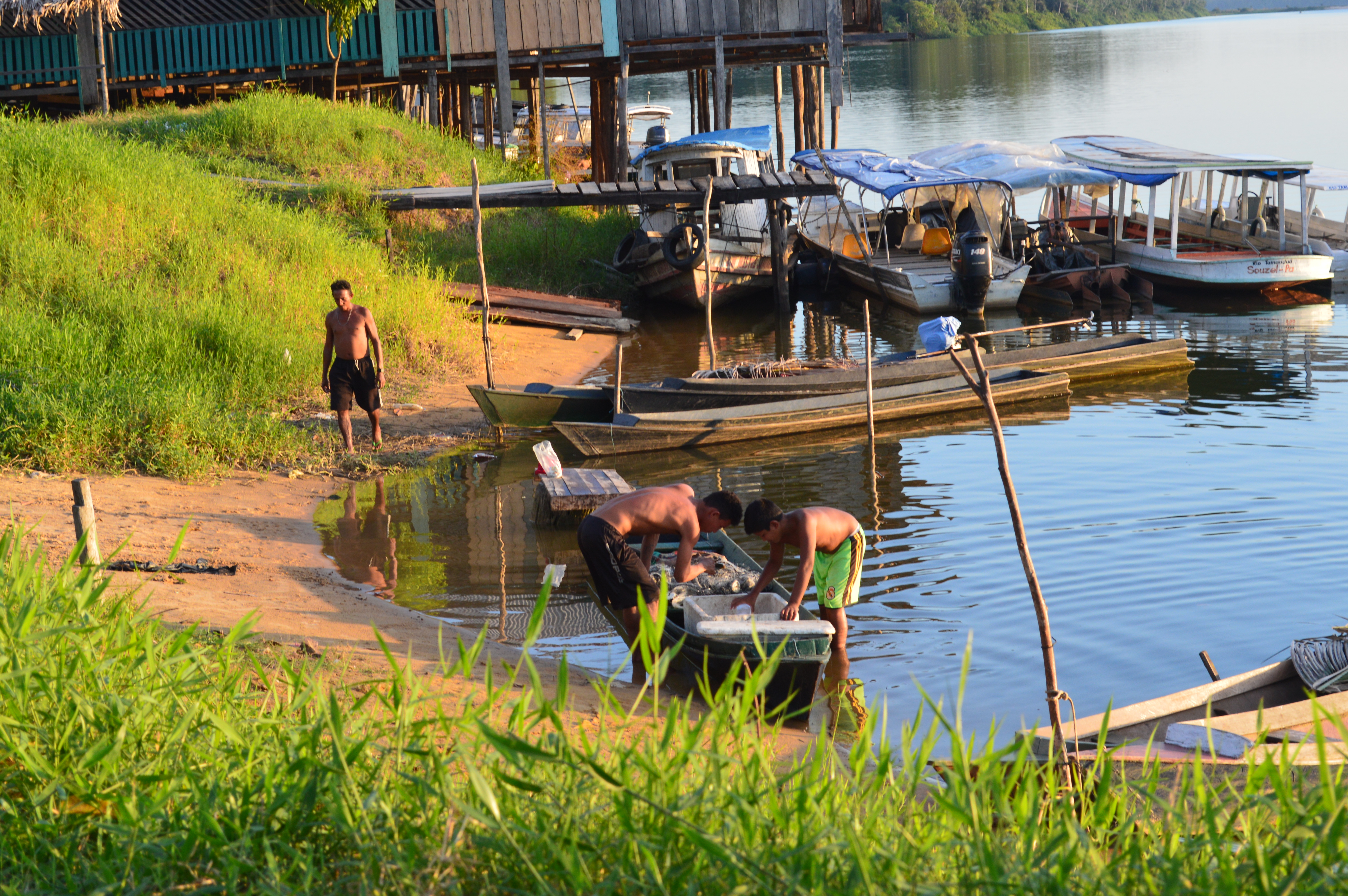 Fishermen in Vila Nova, Brazil