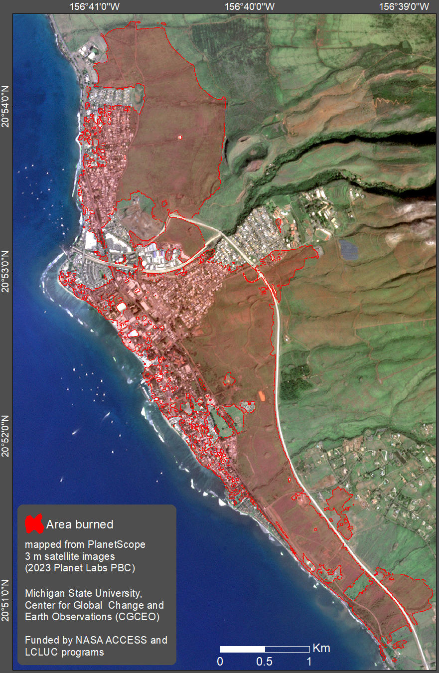 New images use AI to provide more detail on Maui fires